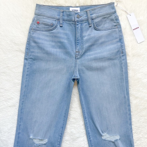 HUDSON Noa Midrise Straight Leg Crop Suri Light Wash Rayon Stretch Jeans - Picture 3 of 11